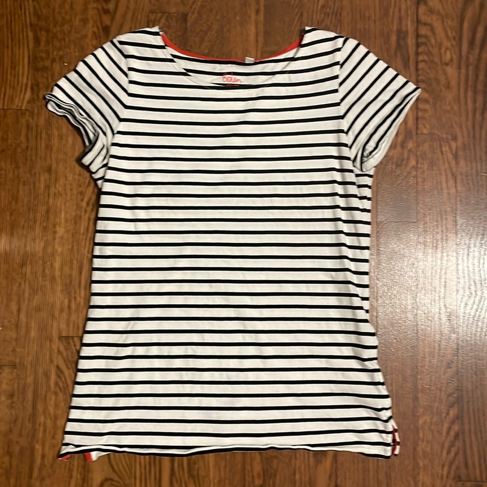 Navy striped Biden t-shirt, size 6